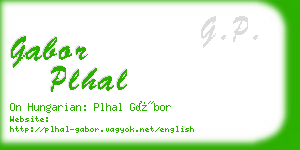 gabor plhal business card